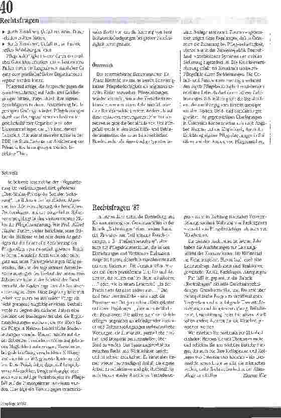 Vorschauseite 2: Absicherung des Pflegerisikos Ein Blick auf benachbartes Ausland
