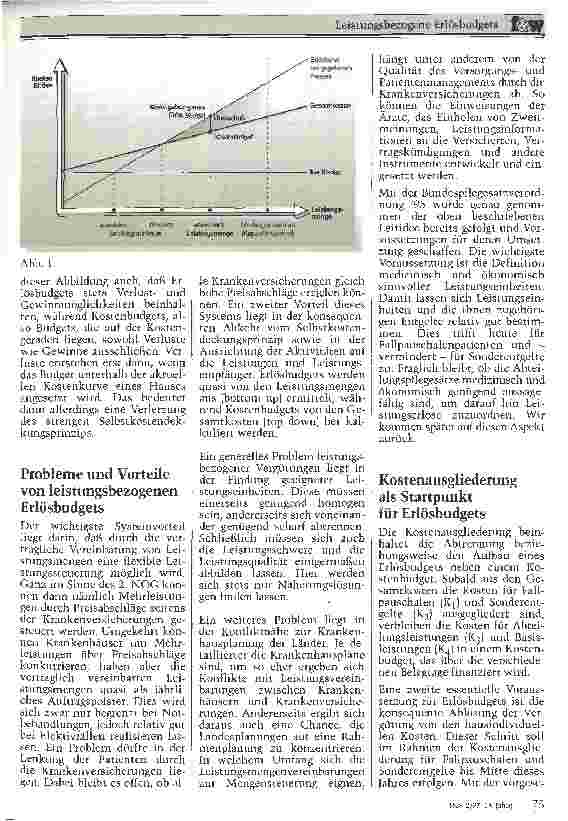 Vorschauseite 2: Leistungsbezogene Erlösbudgets Ein Weg zur Weiterentwicklung der Krankenhausfinanzierung