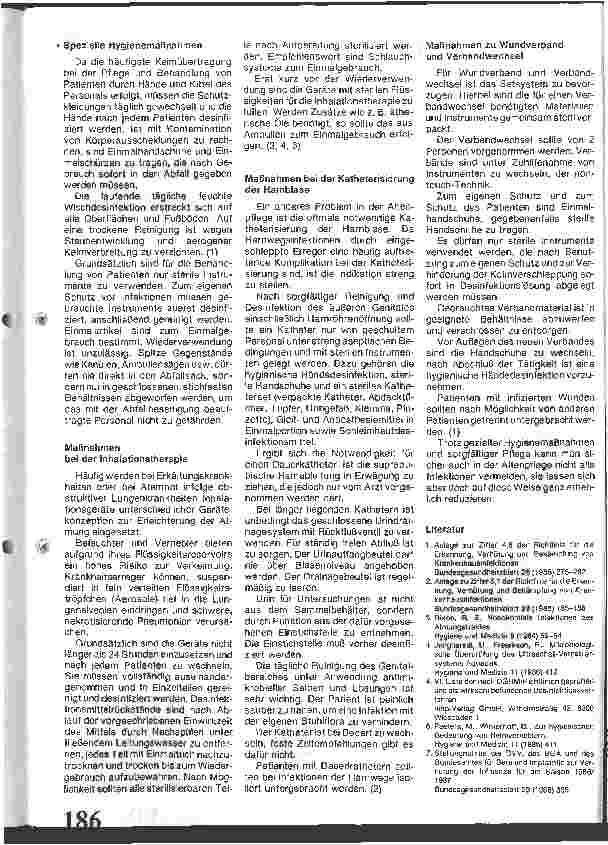 Vorschauseite 3: Gefährdung durch Infektionskrankheiten am Arbeitsplatz Hygienemaßnahmen zum Schutz von Heimbewohnern und Personal