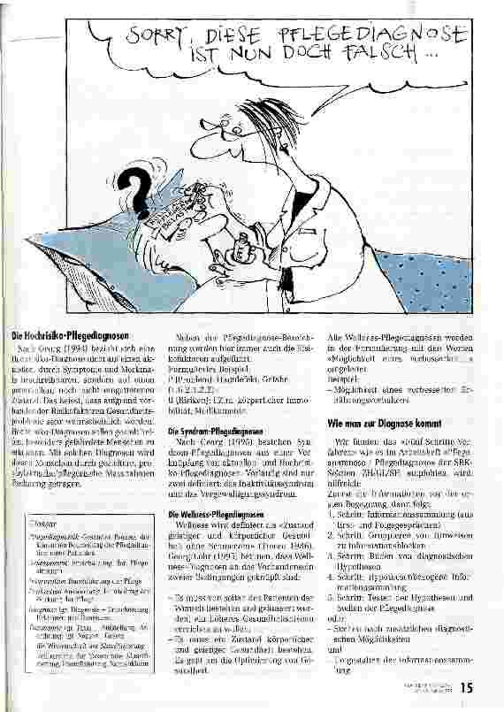 Vorschauseite 2: Pflegediagnosen - auf unsere Verhältnisse anpassen! Erfahrungen mit amerikanischen Pflegediagnosen