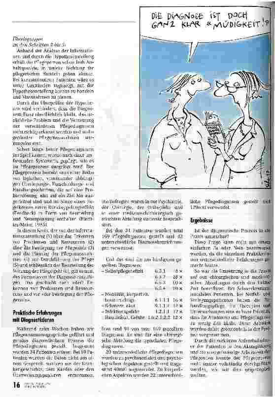 Vorschauseite 3: Pflegediagnosen - auf unsere Verhältnisse anpassen! Erfahrungen mit amerikanischen Pflegediagnosen
