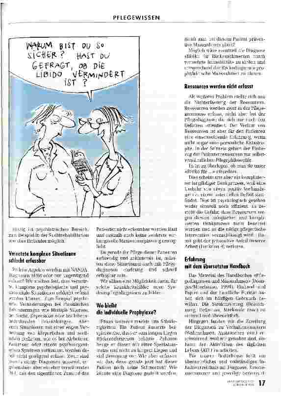 Vorschauseite 4: Pflegediagnosen - auf unsere Verhältnisse anpassen! Erfahrungen mit amerikanischen Pflegediagnosen