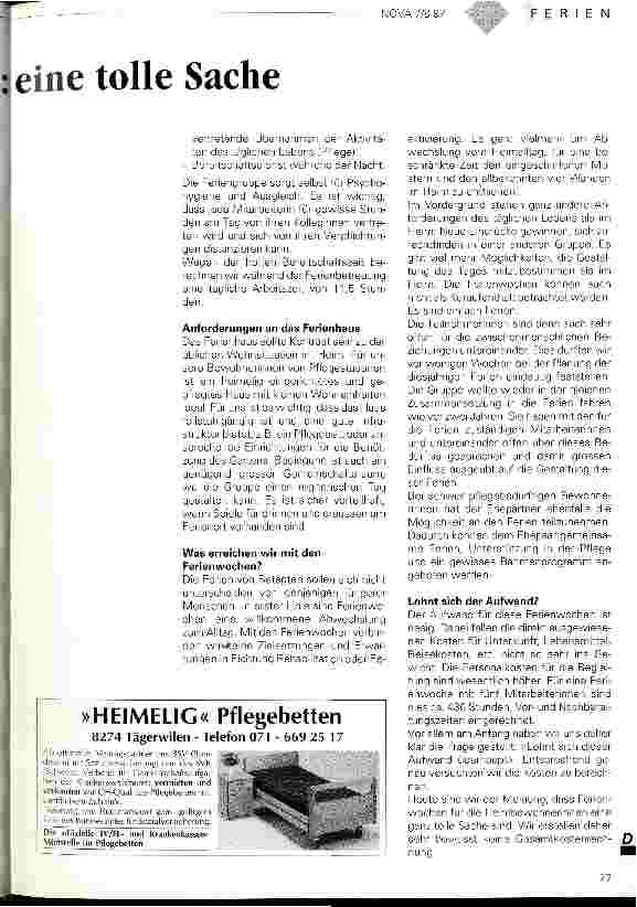 Vorschauseite 2: Ferien für Heimbewohner: eine tolle Sache
