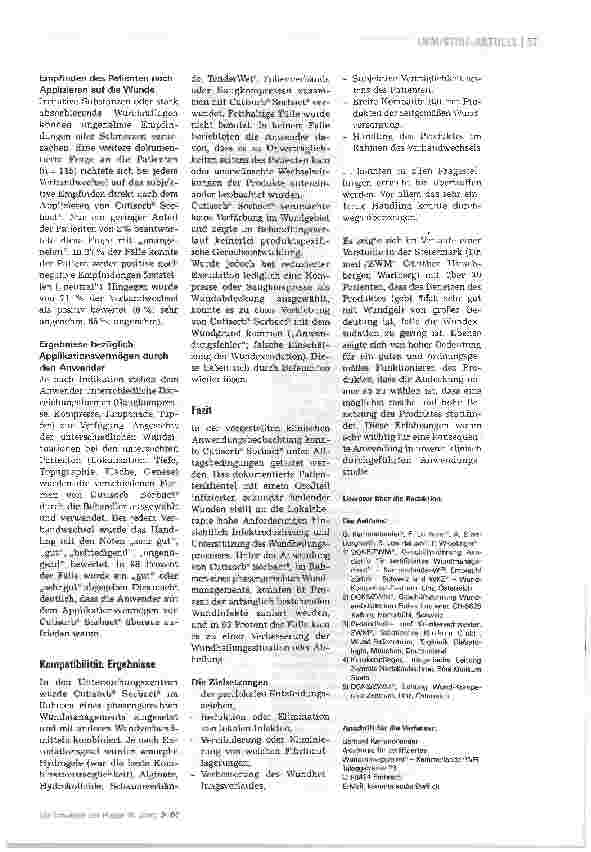 Vorschauseite 4: Wirkstofffreie Wundauflage als Alternative in der Wundversorgung