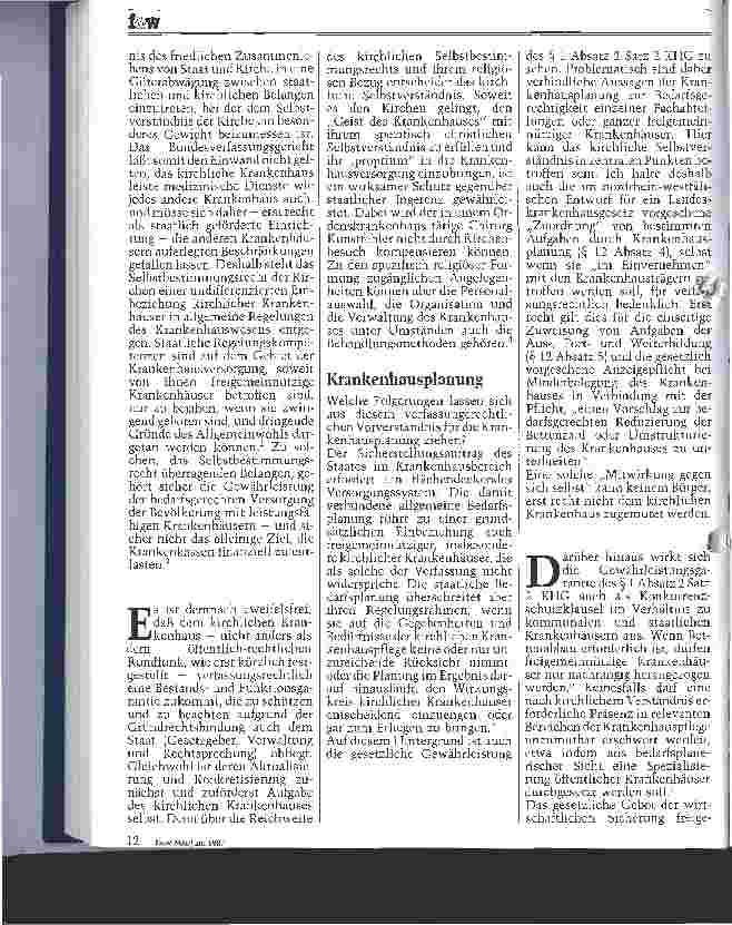 Vorschauseite 2: Die Rechtssituation des kirchlichen Krankenhauses