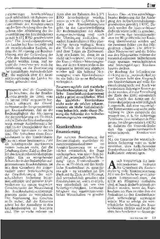 Vorschauseite 3: Die Rechtssituation des kirchlichen Krankenhauses