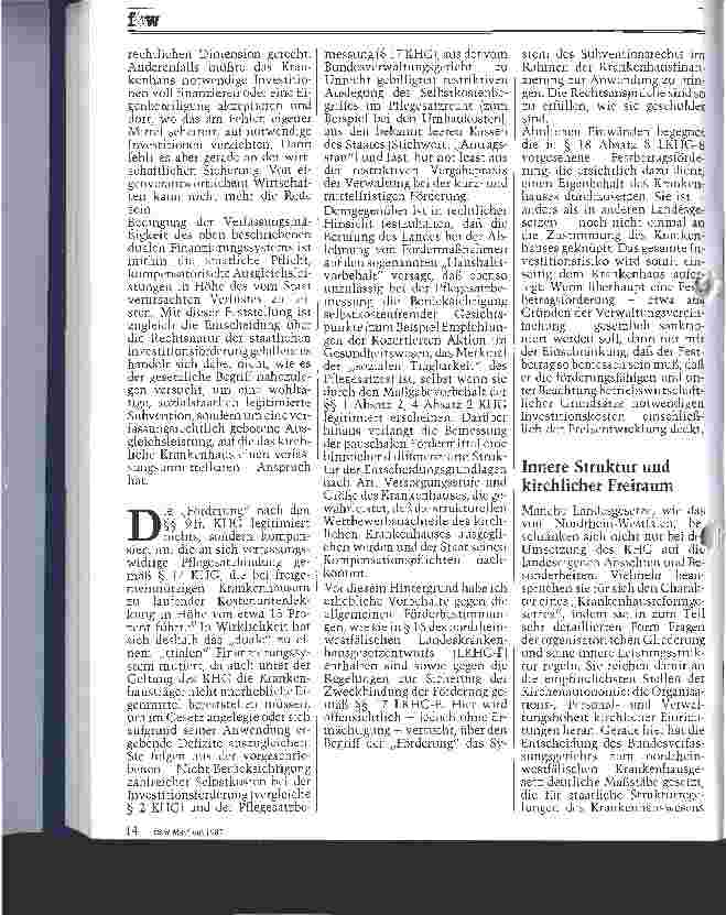 Vorschauseite 4: Die Rechtssituation des kirchlichen Krankenhauses