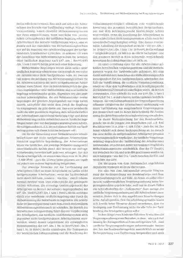 Vorschauseite 4: Tarifvorrang und Mitbestimmung bei Eingruppierungen