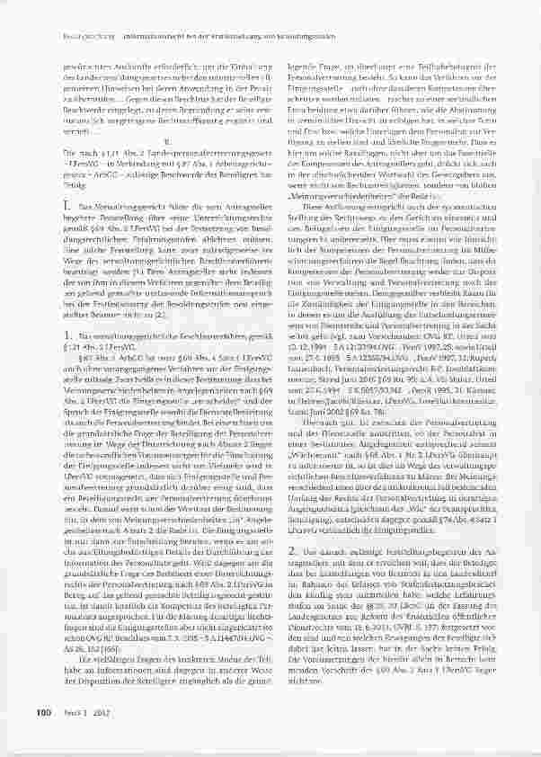 Vorschauseite 2: Informationsrecht bei der Erstfestsetzung von Besoldungsstufen