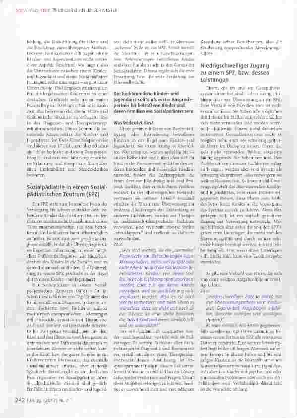 Vorschauseite 3: Was erwartet die Elternselbsthilfe von der Sozialpädiatrie?