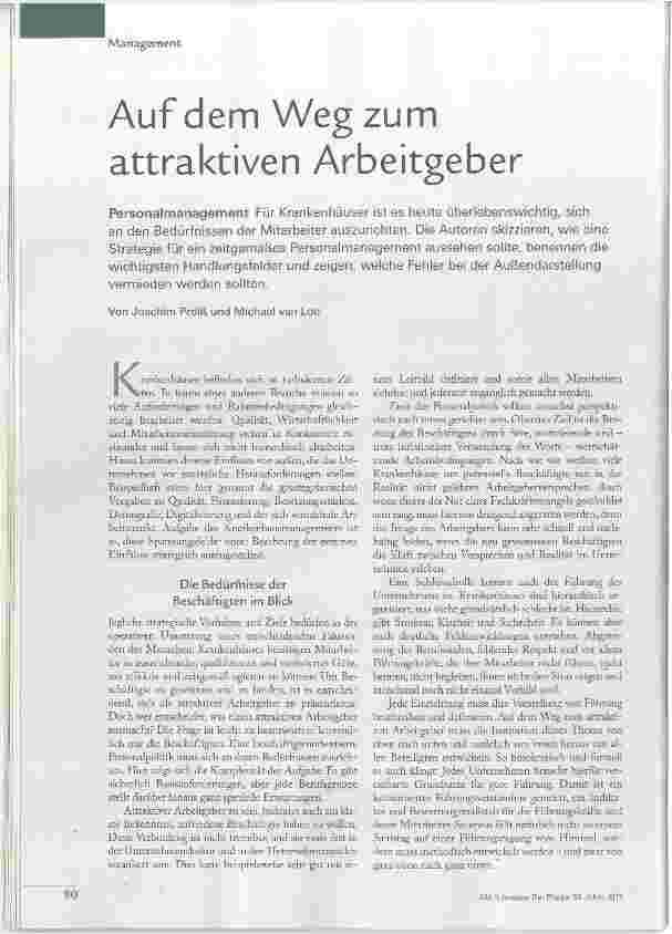 Vorschauseite 1: Auf dem Weg zum attraktiven Arbeitgeber
