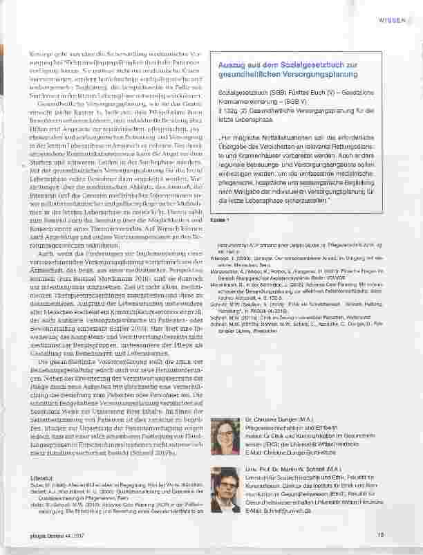 Vorschauseite 6: „Aufgabe der Altenpflege ist die Gestaltung von Beziehungen