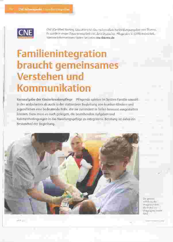 Vorschauseite 1: Familienintegration braucht gemeinsames Verstehen und Kommunikation
