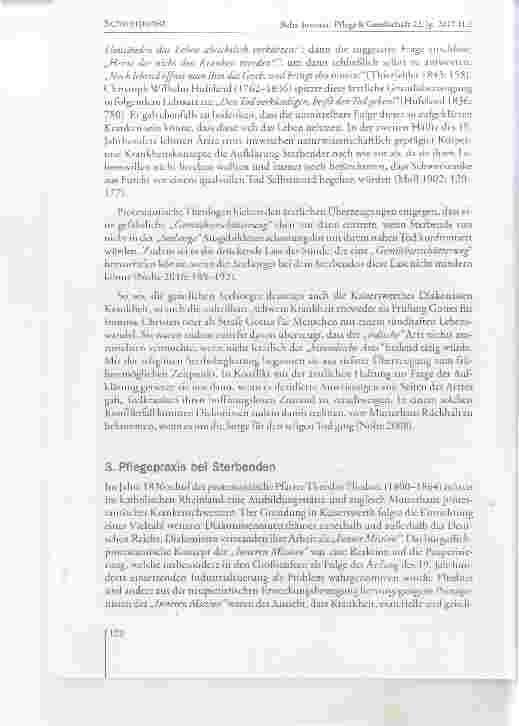 Vorschauseite 5: Historische Dimensionen von „Palliative Care Pfiege von Sterbenden im 19. Jahrhundert