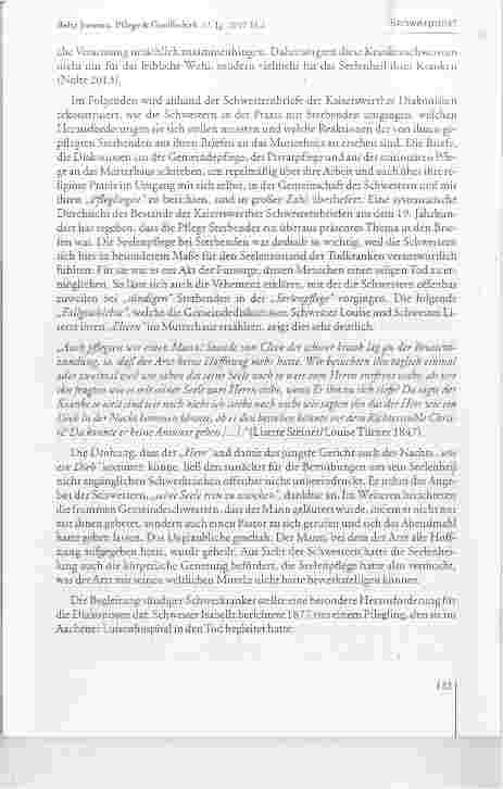 Vorschauseite 6: Historische Dimensionen von „Palliative Care Pfiege von Sterbenden im 19. Jahrhundert