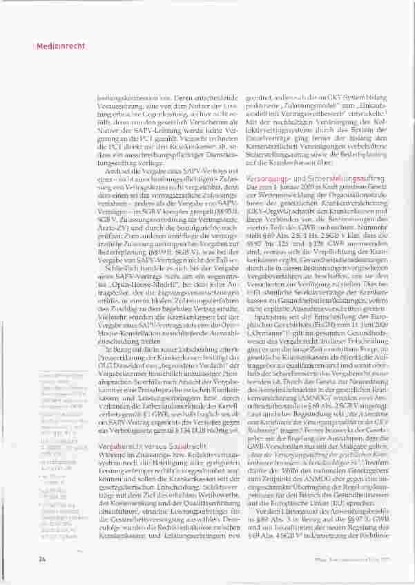 Vorschauseite 2: Vergaberecht versus Sozialrecht in der Palliatiwersorgung