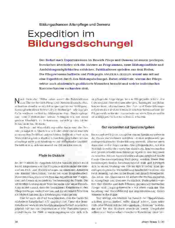Vorschauseite 1: Expedition im Bildungsdschungel