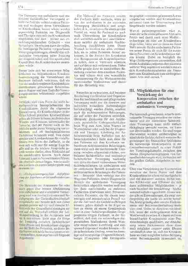 Vorschauseite 3: Ambulante und stationäre Krankenhausversorgung Möglichkeiten für eine Verstärkung der Koordination und Kooperation