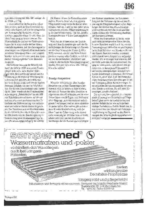 Vorschauseite 2: Ortsnahe Rehabilitation gefährdet / Eine Model-Rehaeinrichtung un die Rahmenbedingungen in der Versorgung alter Menschen