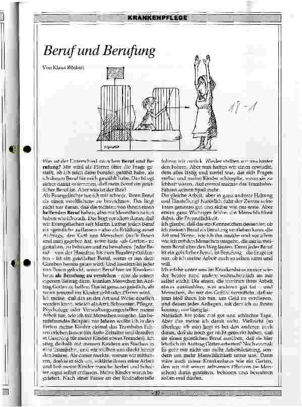 Vorschauseite 1: Beruf und Berufung