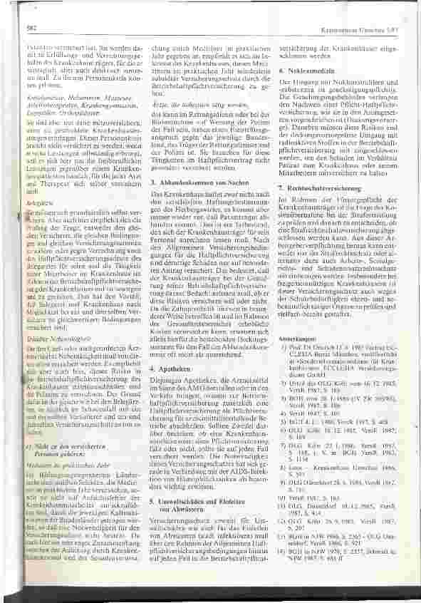 Vorschauseite 6: Haftung und Versicherung der Krankenhäuser und Ärzte