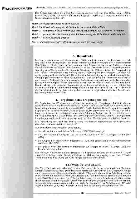Vorschauseite 5: Die Entwicklung von Pflegediagnosen für die Intensivpflege auf Basis der ICNP Beta Version
