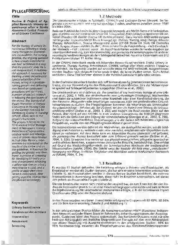 Vorschauseite 2: Urininkontinenz nach Schlaganfall