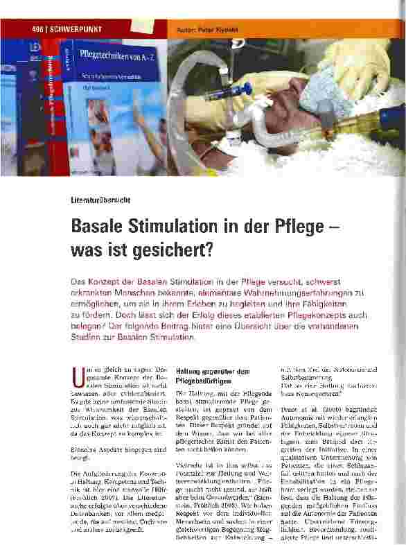 Vorschauseite 1: Basale Stimulation in der Pflege was ist gesichert?