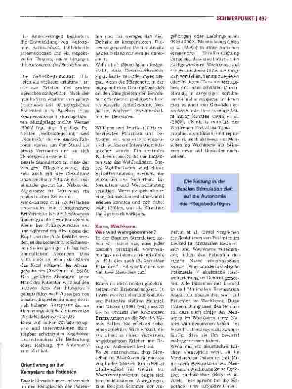 Vorschauseite 2: Basale Stimulation in der Pflege was ist gesichert?