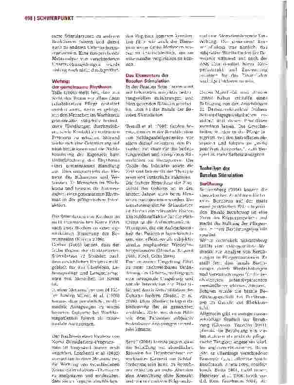 Vorschauseite 3: Basale Stimulation in der Pflege was ist gesichert?