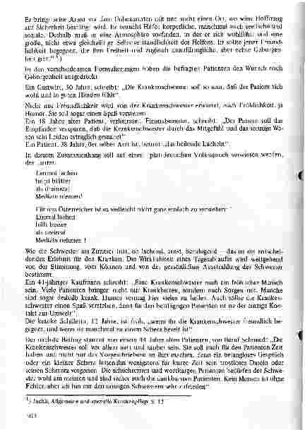 Vorschauseite 5: Das Verhalten der Krankenschwester zum Patienten Routine oder Mitmenschlichkeit?