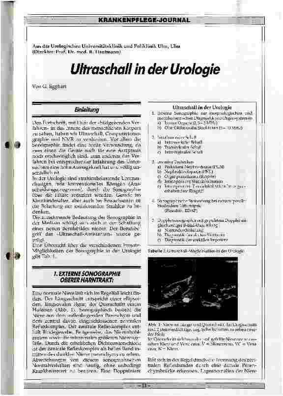Vorschauseite 1: Ultraschall in der Urologie