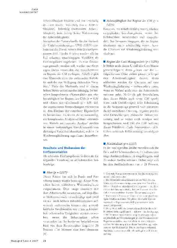 Vorschauseite 2: Case Management: den Wiedereingliederungserfolg vorhersagen