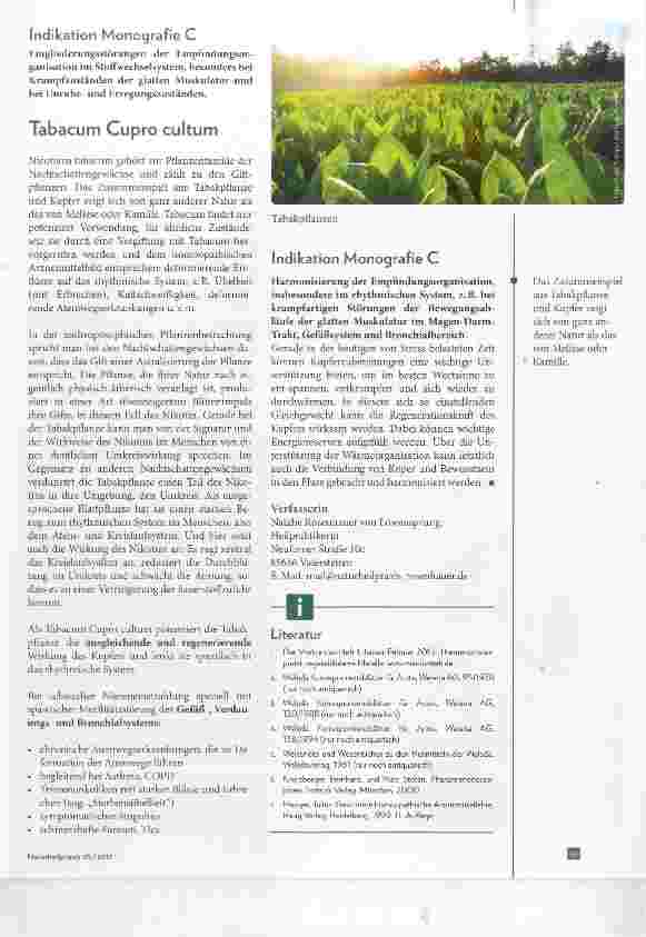 Vorschauseite 4: Die vegetabilisierten Metalle Vegetabilisiertes Kupfer in der praktischenAnwendung