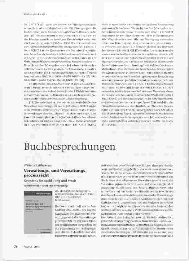 Vorschauseite 5: Entschädigung bei unmittelbarer Benachteiligung wegen einer Behinderung