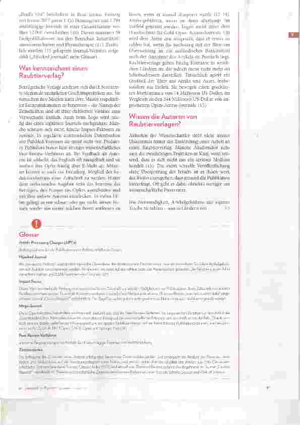 Vorschauseite 4: Arglistiges Geschäft mit der Open-Access-Wissenschaft