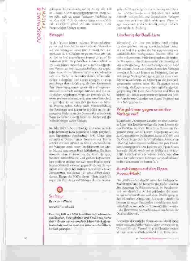 Vorschauseite 5: Arglistiges Geschäft mit der Open-Access-Wissenschaft