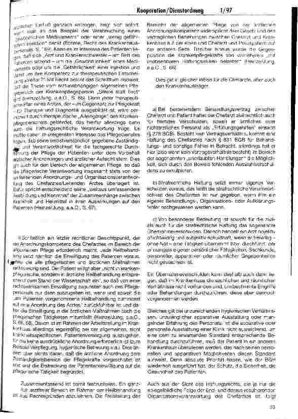 Vorschauseite 4: Neue Wege zur Organisation der Verantwortungsbereiche ärztlicher und pflegerischer Tätigkeit
