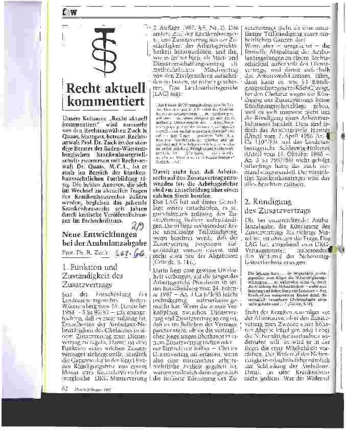 Vorschauseite 1: Neue Entwicklungen bei der Ambulanzausgabe