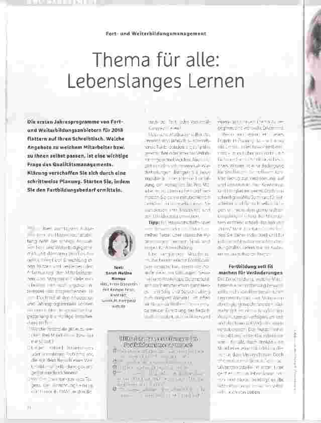 Vorschauseite 1: Thema für alle: Lebenslanges Lernen