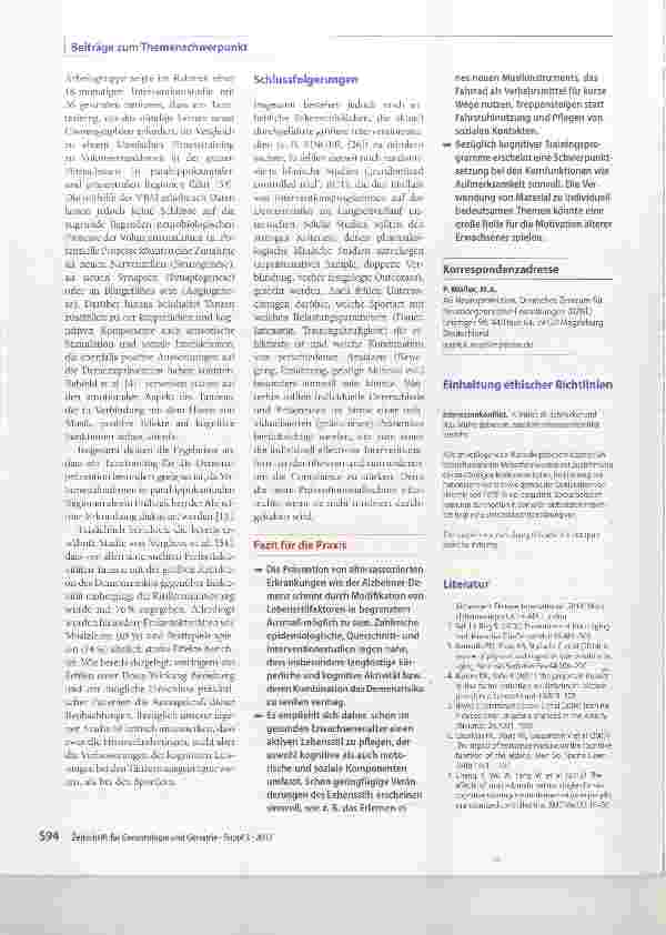 Vorschauseite 6: Präventionsstrategien gegen Demenz