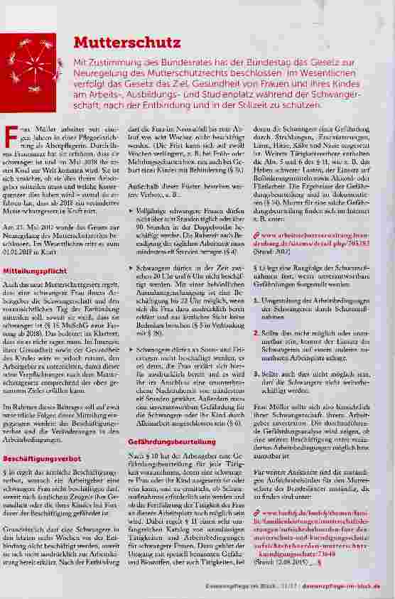 Vorschauseite 1: Mutterschutz