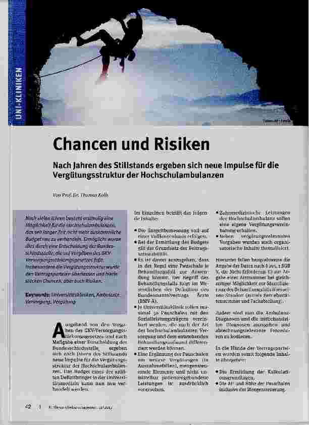 Vorschauseite 1: Chancen und Risiken