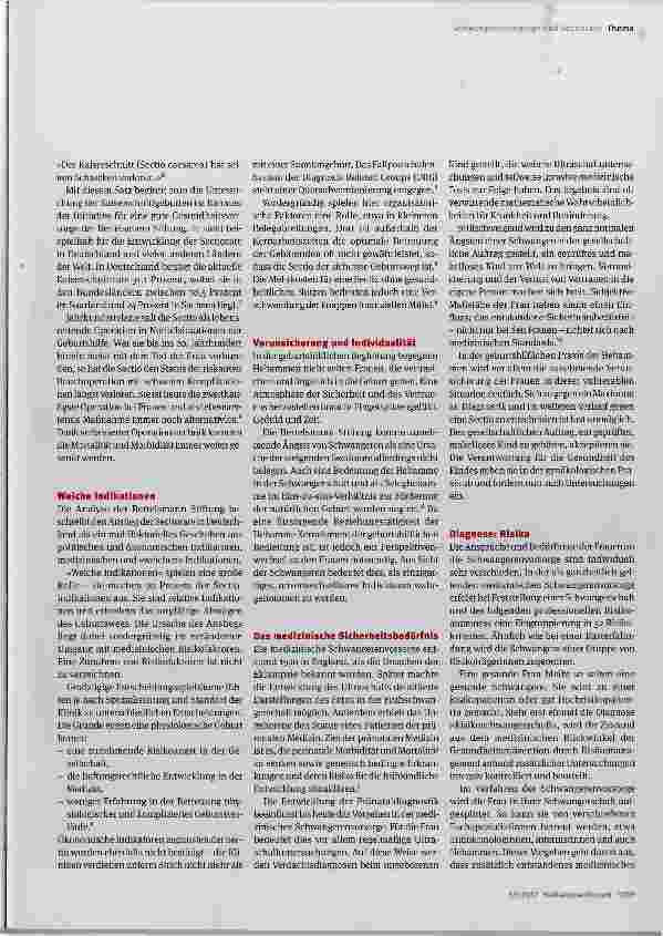Vorschauseite 3: Der Kaiserschnitt eine gesellschaftliche Kontroverse?
