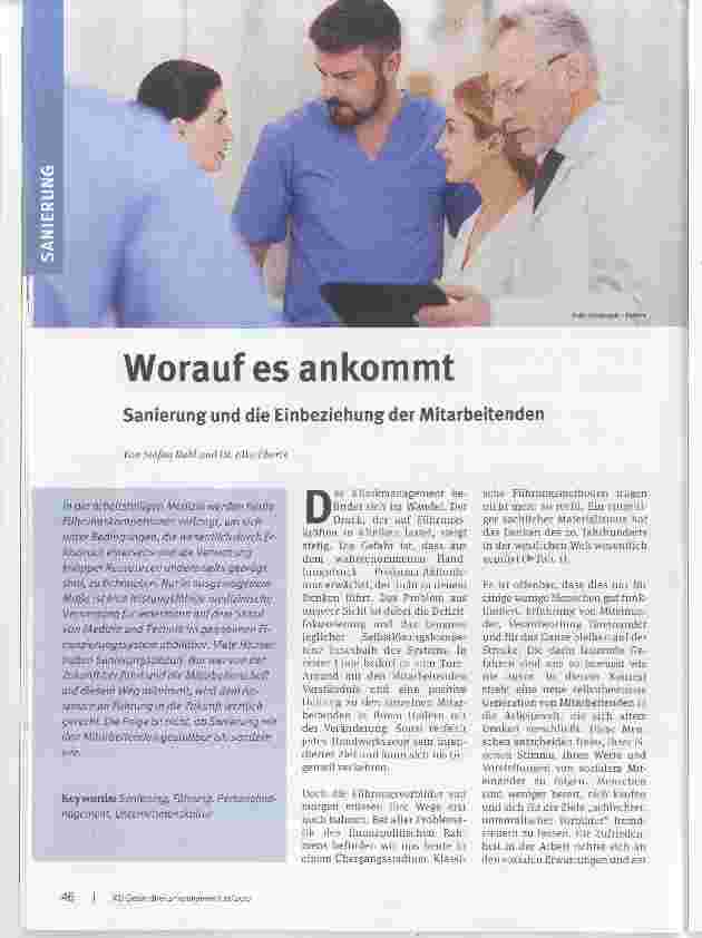 Vorschauseite 1: Worauf es ankommt Sanierung und die Einbeziehung der Mitarbeitenden