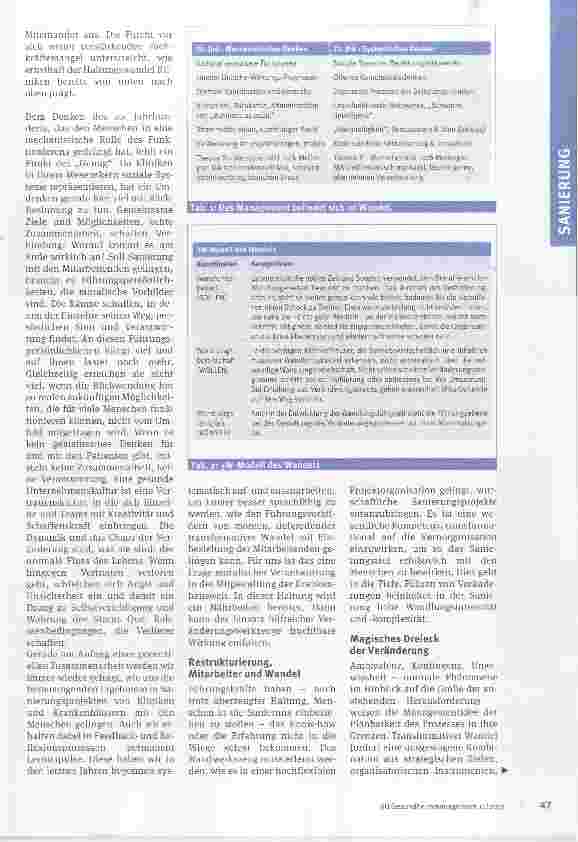 Vorschauseite 2: Worauf es ankommt Sanierung und die Einbeziehung der Mitarbeitenden