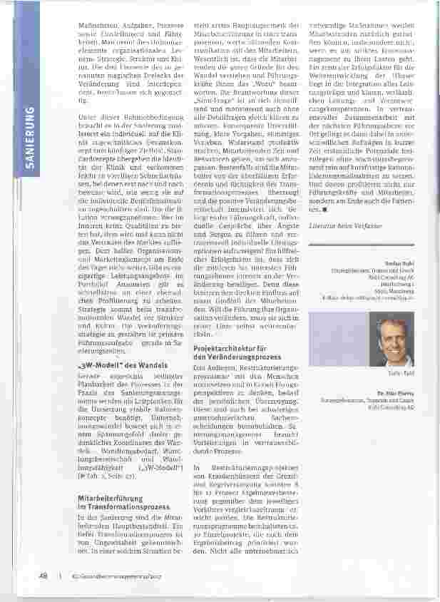 Vorschauseite 3: Worauf es ankommt Sanierung und die Einbeziehung der Mitarbeitenden