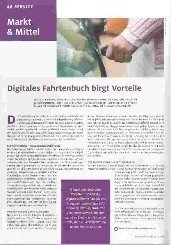 Vorschauseite 1: Digitales Fahrtenbuch birgt Vorteile