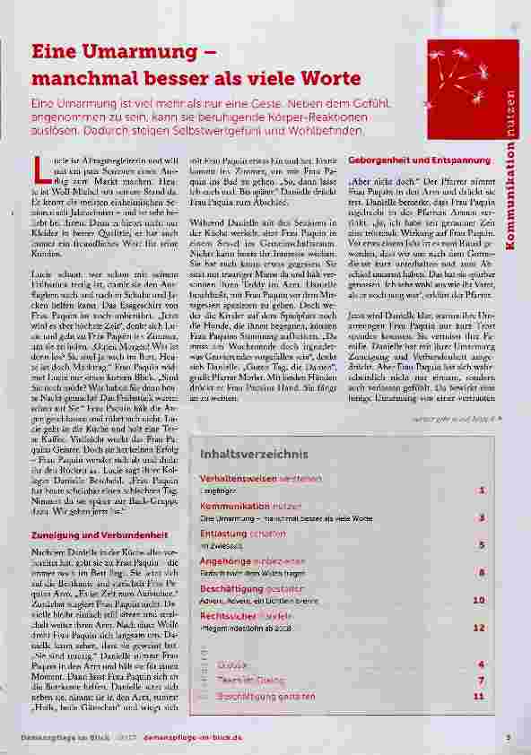 Vorschauseite 1: Eine Umarmung manchmal besser als viele Worte