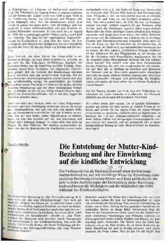 Vorschauseite 1: Die Entstehung der Mutter-Kind-Beziehung und ihre Einwirkung auf die kindliche Entwicklung